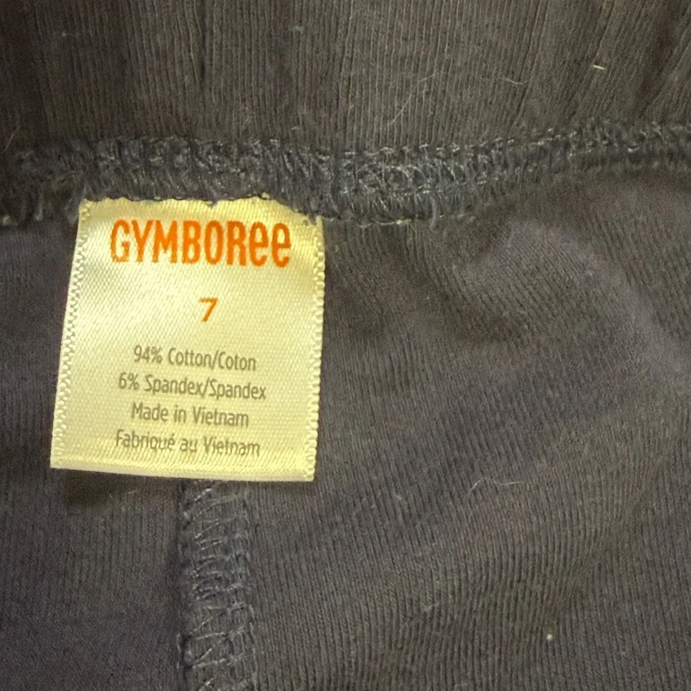 Gymboree Girls Sz 7 Lot of 2 Yellow Capri Strawberry Button Navy Full Length Bun